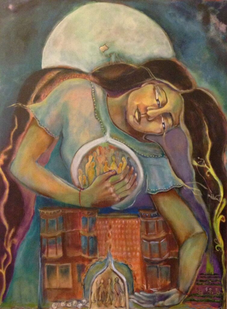 Give Me Shelter, painting by Kate Langlois for empathy blog post