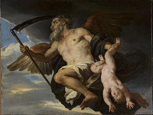 Chronus (Saturn) and His Child (1637) by Giovanni Francesco Romanelli (1610-1662) for fatherless daughters blog post